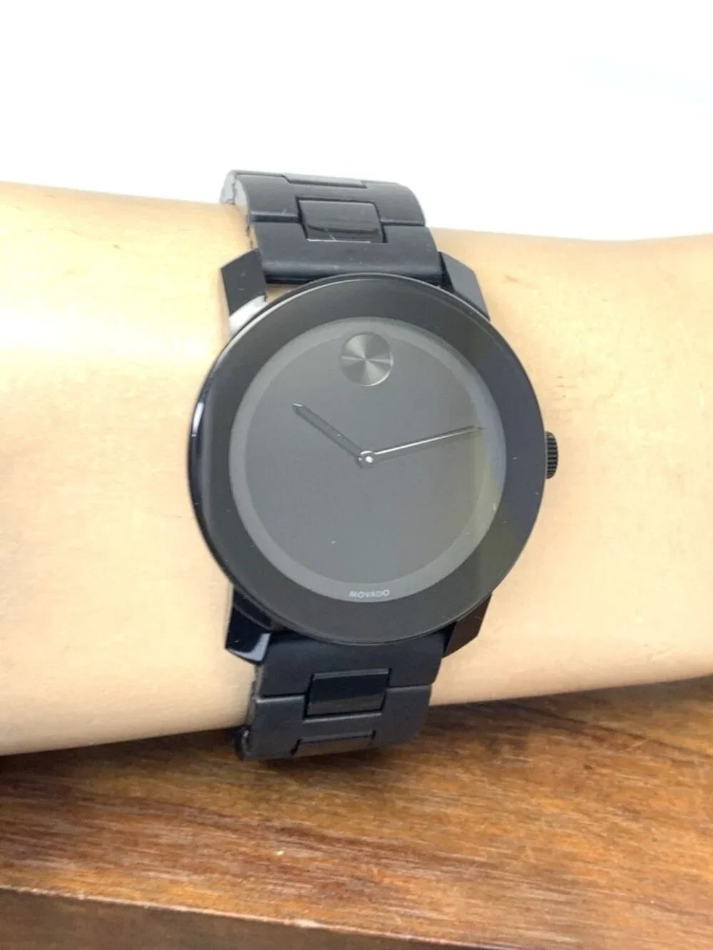 Movado Men's Watch 3600047 Bold Swiss Quartz Black Dial Stainless Steel Rubber